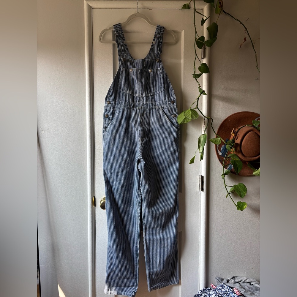 SOLD Vintage Railroad Striped Women's Overalls